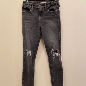 Charcoal colored Levi Jeans